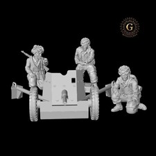 German Fallschirmj ger PAK 36 28mm WW2 Wargames Display Miniatures