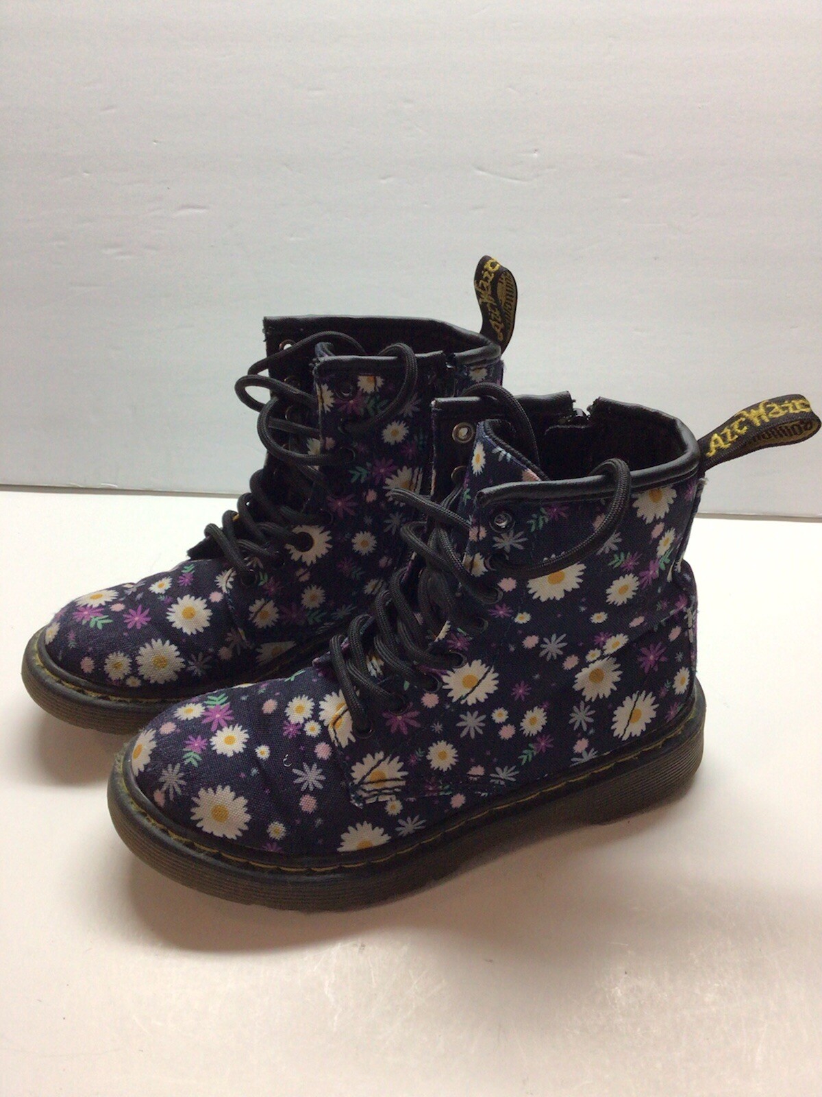 DR MARTENS DeLaney Blue Floral Combat 