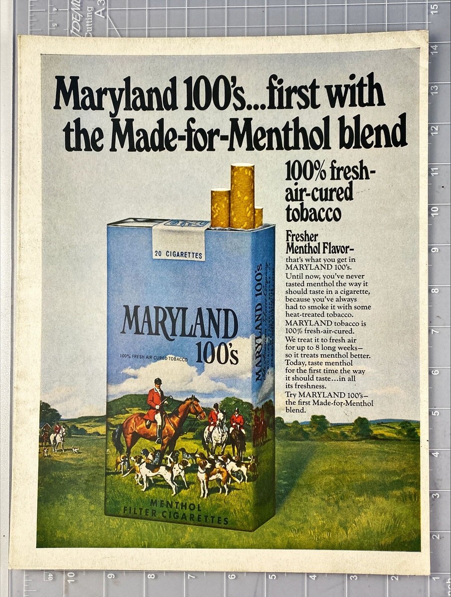 Maryland 100's Cigarettes 