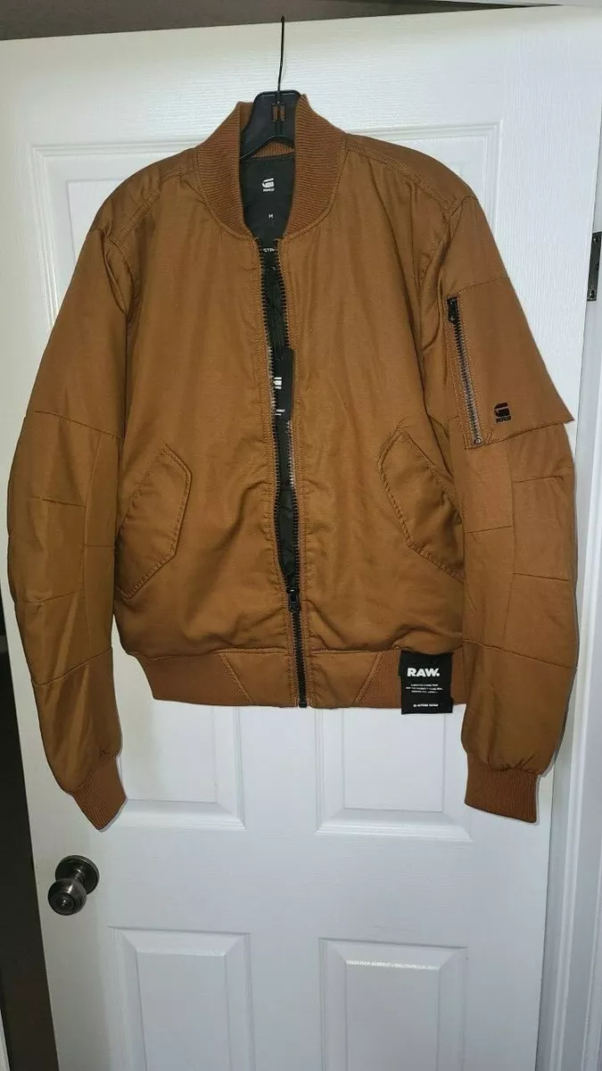 G STAR RAW Men s Rackam Twill Bomber Jacket Brown Cubano 3884