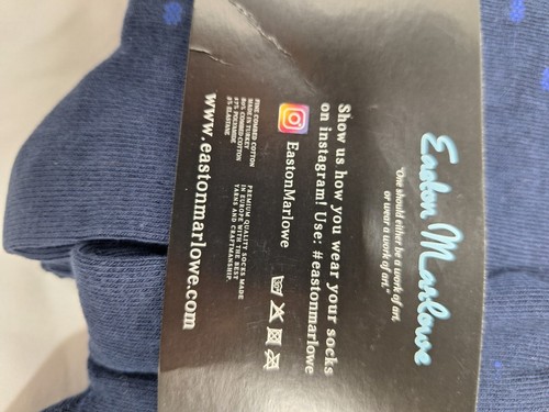 Easton Marlowe Calze eleganti per uomo fantasia calze eleganti uomo blu navy calze eleganti 6 P - Foto 6 di 9