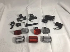 Bicycle Flash Light Set Front + Rear Mounting, Reflectors Safety Kits