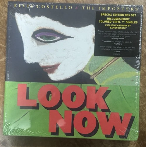 Elvis Costello & The Imposters  Look Now 2019 - 7" Colored Vinyl Box Set  NEW