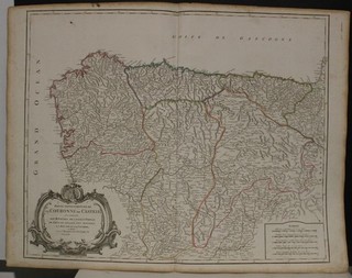 NORTHWESTERN SPAIN 1776 ROBERT DE VAUGONDY UNUSUAL ANTIQUE COPPER ENGRAVED MAP