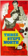THREE STEPS NORTH 1951 Lloyd Bridges, Lea Padovani US 3-SHEET POSTER