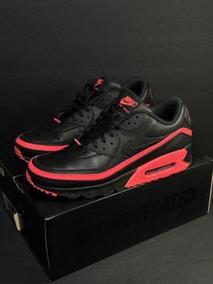 NIKE X UNDEFEATED AIR MAX 90 - BLACK SOLAR RED - CJ7197-003 - SIZE 12
