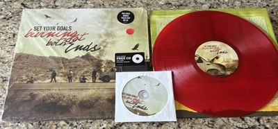 Burning at Both Ends by Set Your Goals red vinyl record LP with CD