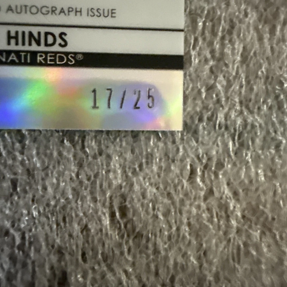 2020 Bowman Sterling Rece Hinds Prospect Auto Refractor Blue /25 #BSPA-RH - Image 2 of 4