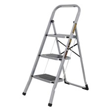 3 Step Ladder Folding Compact Platform Ladder With Non Slip Steps TOUGH MASTER