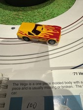 Aurora AFX 71 Vega Van Gasser Yellow/Red Flames Slot Car Tested Runs