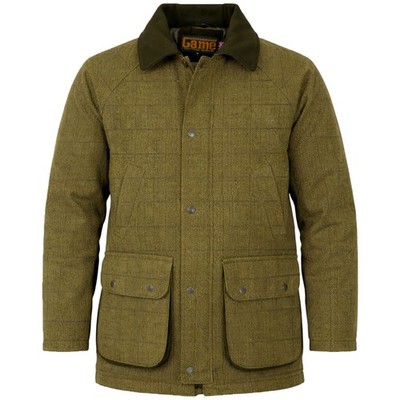 Game Herren Derby Tweed Jacke | wasserdichter Schießmantel | Ascot Light Sage