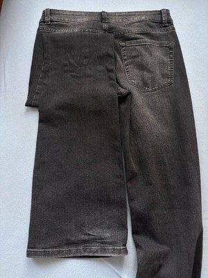 C&A Damen Jeans Bootcut Denim Schwarz Gr. 36 Schrittlänge 92 cm
