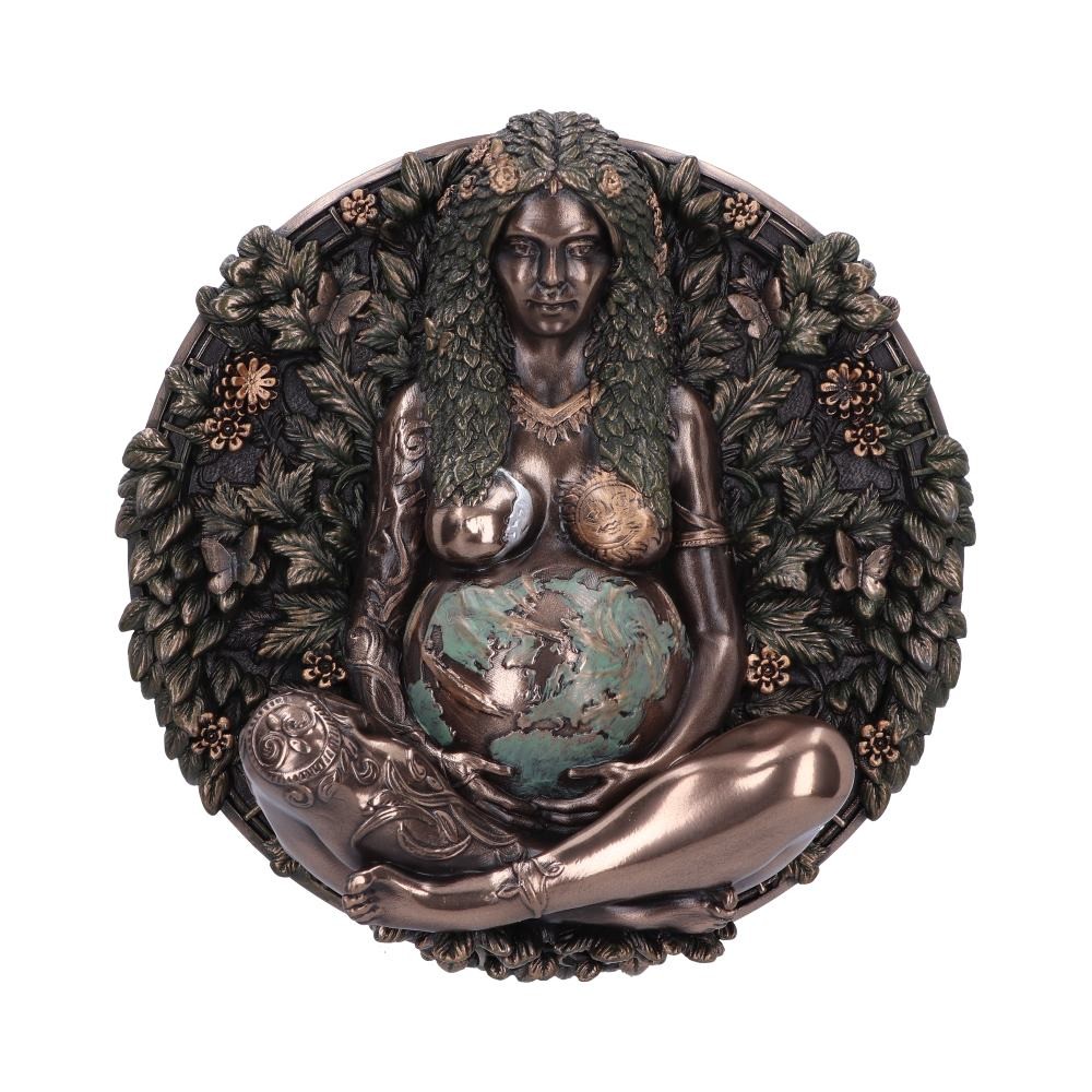 Bronzed Mother Earth Wall Plaque 15cm