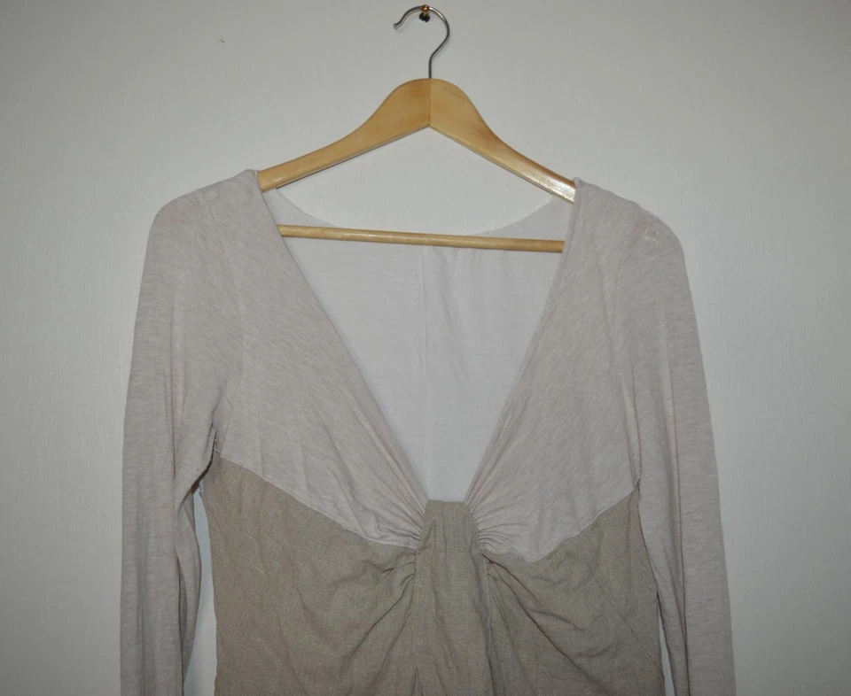 Elfen Boho Hippie Zipfel Kleid Leinenkleid mit Taschen Einzelstück Gr. M 40 42 - Bild 3 von 4