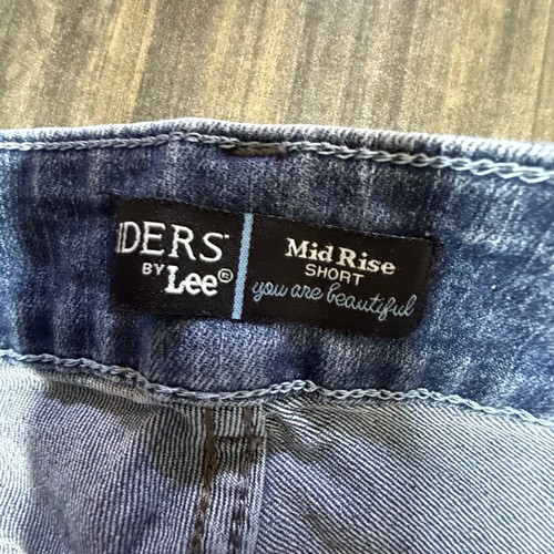 Riders by Lee Mid Rise Denim Shorts You Are Beautiful Jean Shorts 12M - Picture 2 of 4