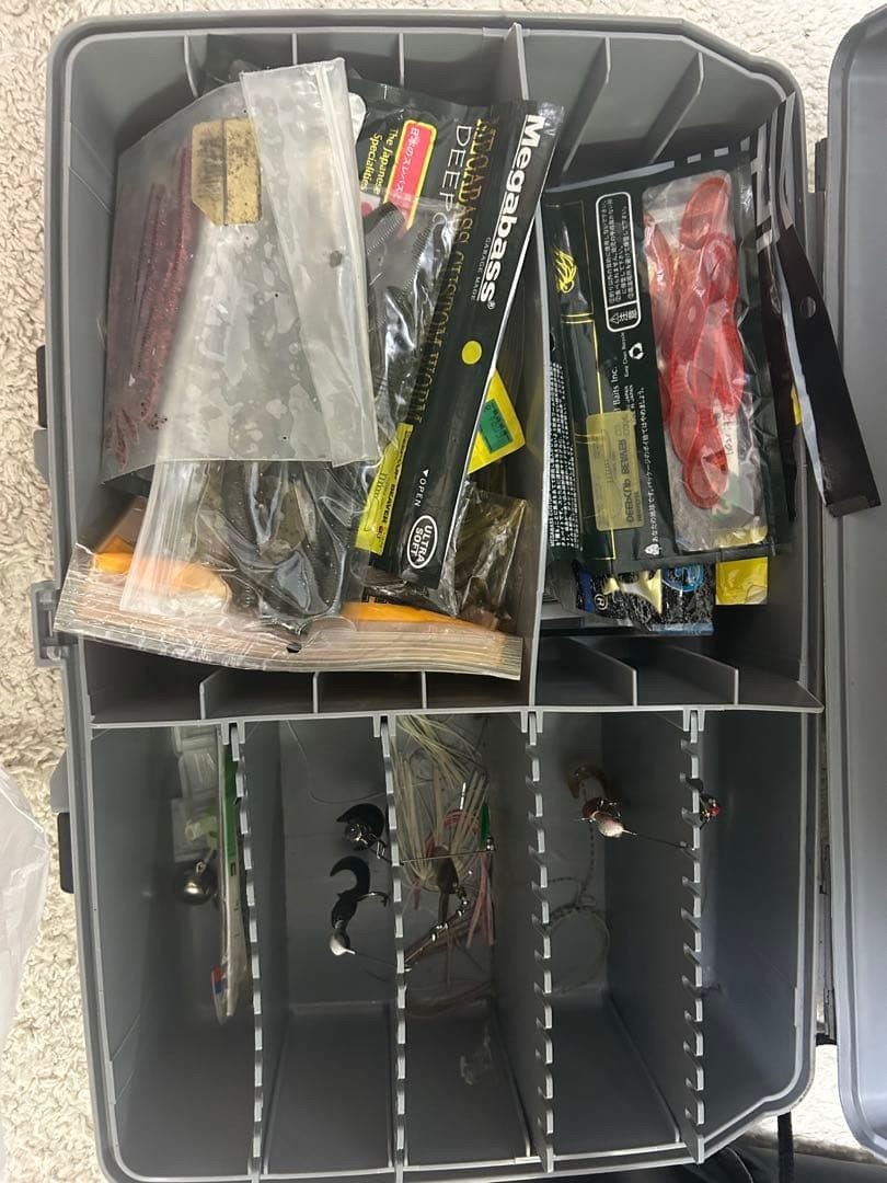 Megabass Bass Fishing Retirement Set with Box, Soft & Hard Lures, Spinners - Image 2