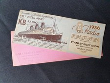 Rare 1936 Queen Mary Advertisement & Ink Blotter