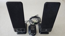 Logitech R-10 Computer Powered Speakers Black with Headphone Jack