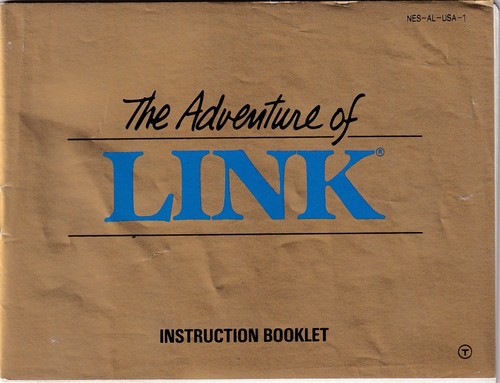 Nintendo NES Instruction Manual The Adventure of Link