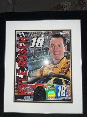 2011 Kyle Busch Framed Photograph Racing Reflections (Has Hook On The Back)