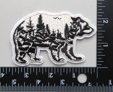  BEAR ANIMAL MOUNTAINS NATURE WOODS TREES OUTDOORS EMBROIDERED IRON ON PATCH