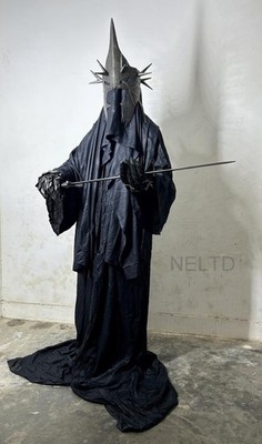 Nazgul Medieval Movie Costume Witch King Ring Wraith Black Outfit For Cosplay
