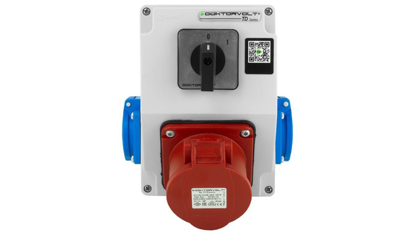 Construction distributor 16A 2x230V Erbet IP44 with DV-5220-D
