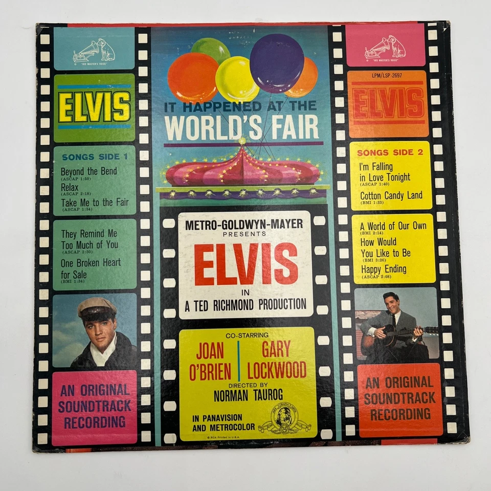 Elvis It Happened At The World’s Fair Soundtrack 1963 RCA LSP-2697 Vinyl Record Foto 3 de 4