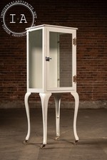 Antique Dental Cabinet With Cabriole Legs in White