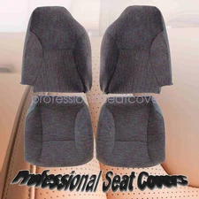 Driver & Passenger Bottom & Top Cloth Seat Cover Gray For 98-02 Dodge Ram 1500