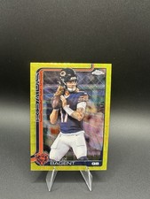 2025 Topps Chrome Football Tyson Bagent Yellow Wave Refractor /275 Bears