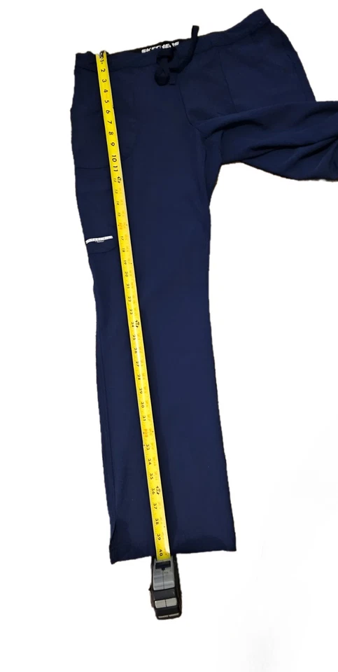 Skechers by Barco Reliance Scrub Pants Women’s Large Navy – Mid Rise Fit & Flare - Image 3 of 4