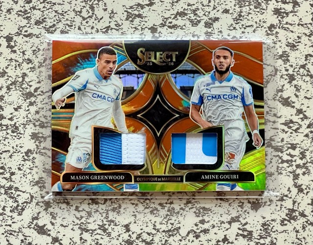2025-26 Panini Select Ligue 1 Mason Greenwood & Amine Gouiri Dual Patch 10/25