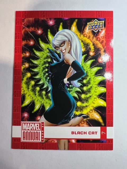 2020-21 Upper Deck Marvel Annual Fractal Black Cat #7