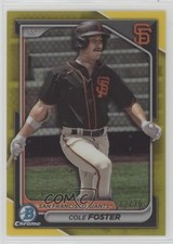 2024 Bowman Chrome Prospects Yellow Refractor /75 Cole Foster #BCP-83 09an