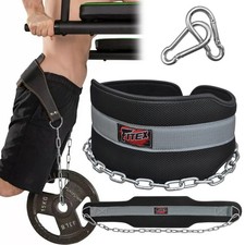 Dipping & Pull Up Weight Belt With Chain Gym Fitness Back Support Bodybuilding