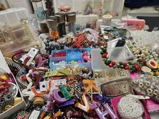 Jewelry Craft Lot Over 500 Pieces 20 Lb Beads  jewelry making supplies