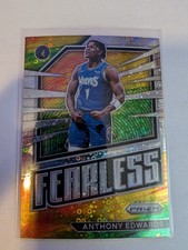 2022-23 Panini Prizm Anthony Edwards Fast Break Silver Fearless Timberwolves 
