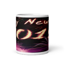 Midnight Magic Fireworks Burst 11oz Ceramic Mug