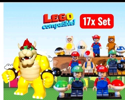 #ad 17 New Figure Super Mario Bros Mini figures Luigi Wario Bowser Big Fig Yoshi Toy $55.43