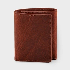 Men's Bison Tri-Fold Wallet (Color:  Loam)