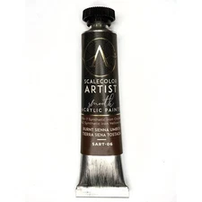 Scale 75 Scalecolor Creamy Acrylic Paint & Tools Artist Burnt Sienna Umber 20mL