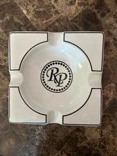 Rocky Patel White Ceramic Ashtray Square