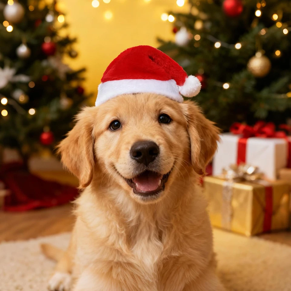 Шляпы Санта-Клауса регулируемые домашние животные собаки кошки щенка котенка маленького питомца костюм 6 шт. - Изображение 4 из 4