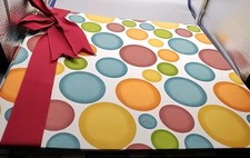 Large Photo Album Hard Cover polka dot pattern printed