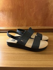 Reef Womens Water Vista Black Tan 8 New 