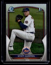 2023 Bowman Draft Chrome Refractors Wyatt Hudepohl RC New York Mets #BDC-147