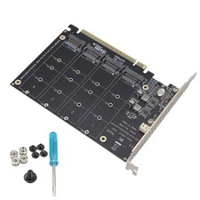 4-Port M.2 NVMe PCIe4.0 x16 Expansion Card Software RAID Supported 2230-2280 SSD