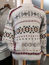 Vintage Alps Pullover Sweater Mens Sz Lg Fair Isle Merrimac Valley Heavy Cotton