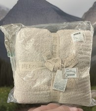 Barefoot Dreams Cozychic ABC Baby Blanket Knit Soft Cream-Stone Size 54x72
